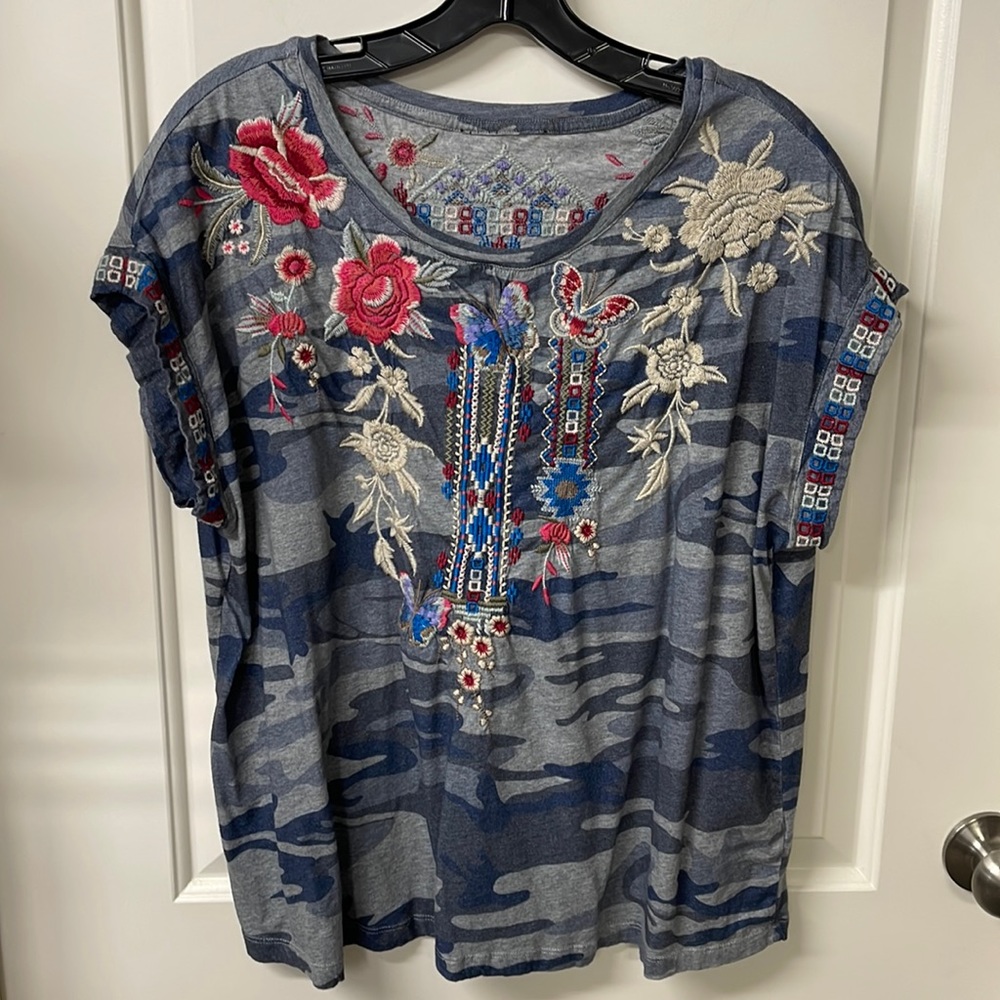 Johnny Was Camo tee